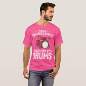 Mannen Grappige Drummer Gift - Onderschat nooit Ou T-shirt (Voorkant volledig)