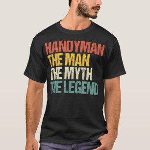 Mannen grappige handyman het Man de mythe en de le T-shirt