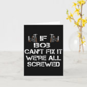 Mannen Grappige Handyman Quote Gepersonaliseerde B Kaart (Gele Bloem)
