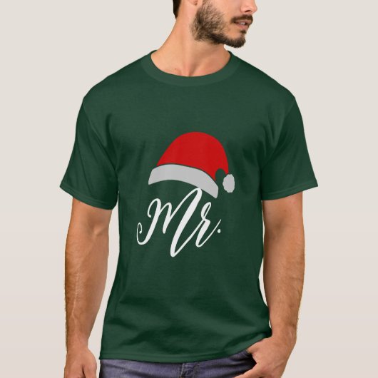 Mannen grappige kerstparen die overeenkomen met de t-shirt (Voorkant)