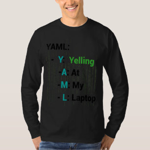 Mannen, grappige laptop met offerte koel IT-comput T-shirt