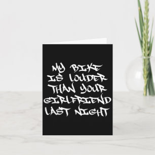 Mannen Grappige Luide Biker Vriendin Quote Kaart