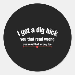 Mannen Grappige Mannen Mannelijke Puns Hebben Grav Ronde Sticker