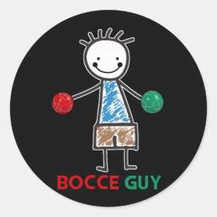 Mannen Grappige Meme Bocce Ball Design Boys Bocci Ronde Sticker