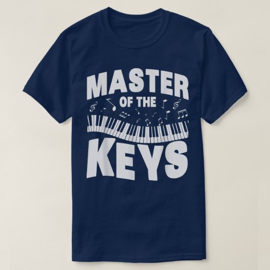 Mannen grappige muziek die de piano-meester van de t-shirt (Design voorkant)
