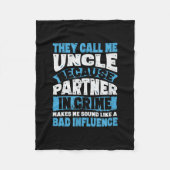 Mannen grappige oom cadeautjes van Niece en Nephew Fleece Deken (Voorkant)