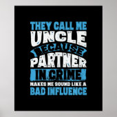 Mannen grappige oom cadeautjes van Niece en Nephew Poster (Voorkant)