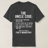 Mannen grappige oom cadeautjes van Niece Nephew T-shirt (Design voorkant)