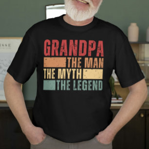 Mannen grappige opa het Man de mythe de legende T-shirt