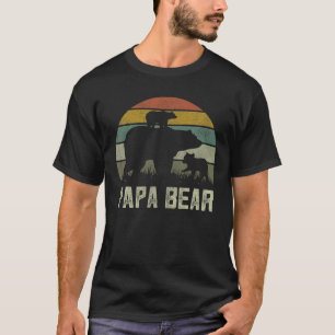 Mannen Grappige Papa Beer Shirten Cub 2 Kinder Vad T-shirt