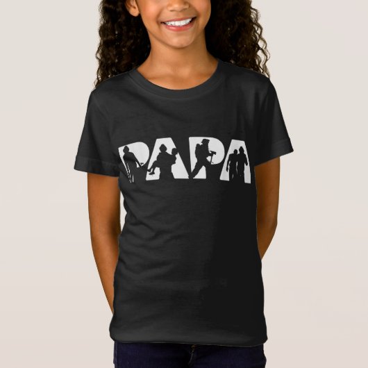 Mannen Grappige Papa Brandweerman Vaderdag T-shirt (Voorkant)