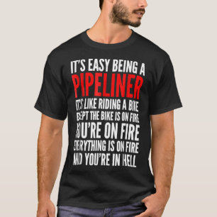 Mannen Grappige Pipeliner Shirt Pipelining Lasser