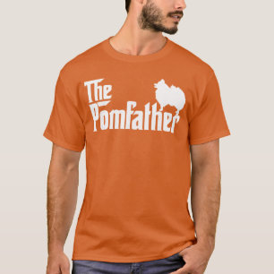 Mannen Grappige Pomeranian Vader Papa Pom Vader Ho T-shirt