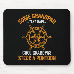 Mannen Grappige Pontonboot Cool Grandpas Steer A P Muismat