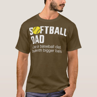 Mannen grappige softball papa voor Vaderdag van Da T-shirt
