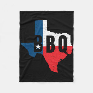 Mannen Grappige Texas Bbq Grill of Roken Vlees  Fleece Deken