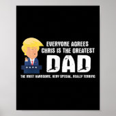 Mannen Grappige Trump Gezegde Grootste Pap Quote - Poster (Voorkant)