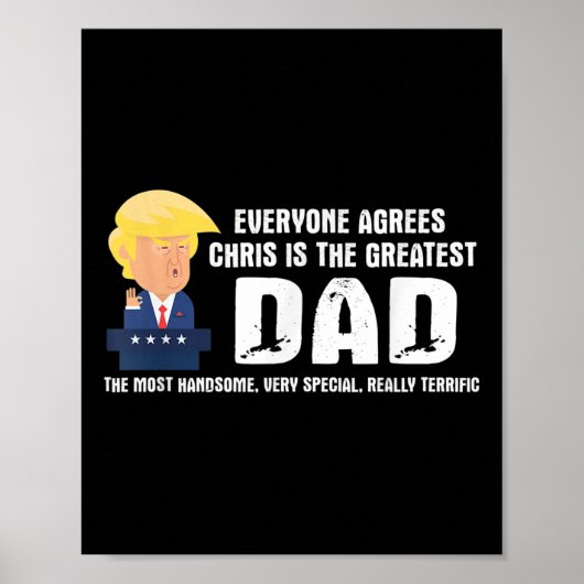 Mannen Grappige Trump Gezegde Grootste Pap Quote - Poster (Voorkant)