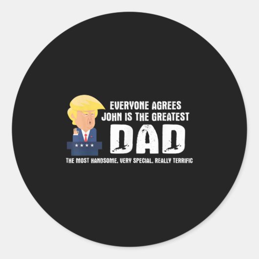 Mannen Grappige Trump Gezegde Grootste Pap Quote - Ronde Sticker (Voorkant)