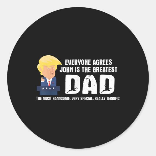 Mannen Grappige Trump Gezegde Grootste Pap Quote - Ronde Sticker (Voorkant)