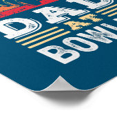 Mannen grappige vader bij Bowling Fathers Day Mann Poster (Hoek)