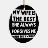 mannen grappige vader grap man vader vrouw keramisch ornament (Rechts)