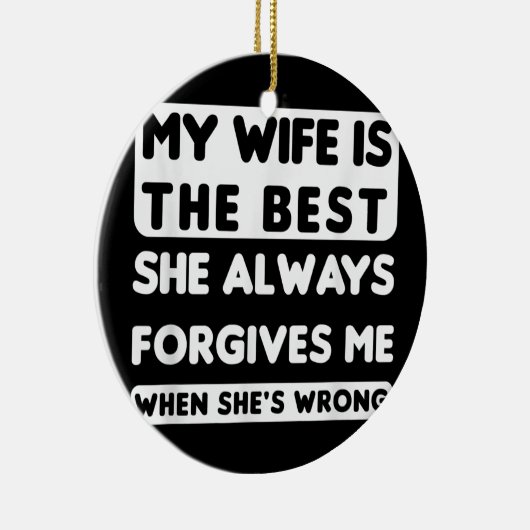 mannen grappige vader grap man vader vrouw keramisch ornament (Rechts)