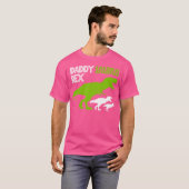Mannen Grappige Vaderdag Daddysaurus T Rex Geschen T-shirt (Voorkant volledig)