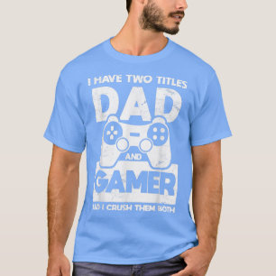 Mannen grappige Vaderdag heb ik twee titels vader T-shirt