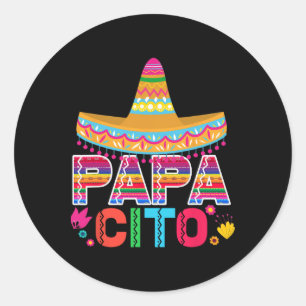 Mannen grappige vaders dag cadeau voor mannen Papa Ronde Sticker