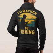 Mannen grappige visserij  hoodie (Achterkant)