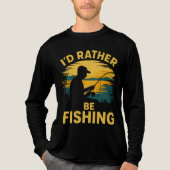 Mannen grappige visserij Tri-Blend shirt (Voorkant volledig)