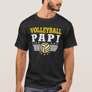 Mannen Grappige Volleybal Papi Retro Volleybal Vad T-shirt