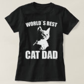 Mannen grappige WERELD BESTE CAT DAD KITTEN SHIRT (Design voorkant)