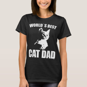 Mannen grappige WERELD BESTE CAT DAD KITTEN SHIRT