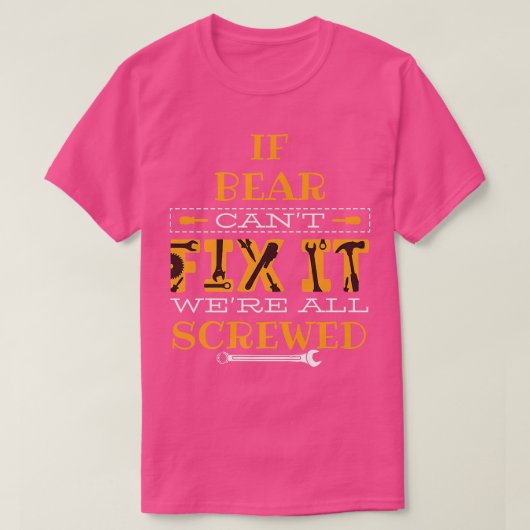 Mannen grappigheid als Beer het niet kan oplossen, T-shirt (Design voorkant)
