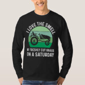 Mannen grasmaaier papa landschapsarchitectuur werf t-shirt (Voorkant)