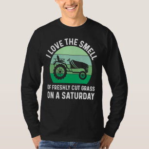 Mannen grasmaaier papa landschapsarchitectuur werf t-shirt