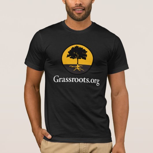 Mannen Grassroots.org T-shirt (Voorkant)