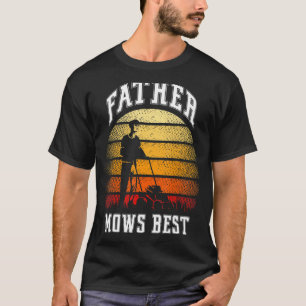 Mannen grasvader Funny Lawn Mowing for Dad Father T-shirt
