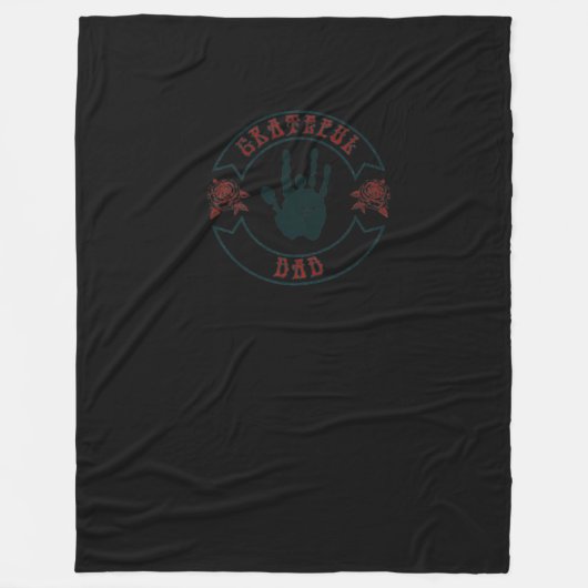 Mannen Grateful Dad  T-Shirt Fleece Deken (Voorkant)