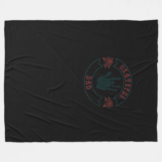 Mannen Grateful Dad T-Shirt Fleece Deken (Voorkant (Horizontaal))