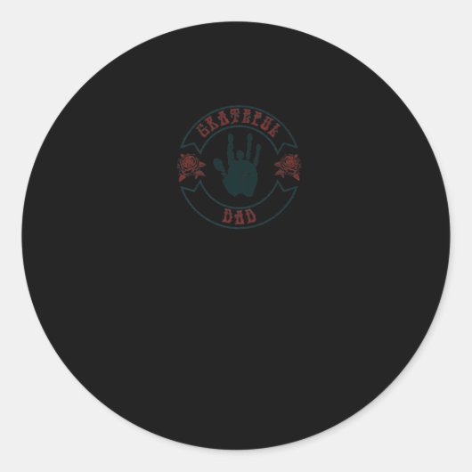 Mannen Grateful Dad T-Shirt Ronde Sticker (Voorkant)