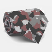 Mannen Gray Camouflage Stropdas (Opgerold)