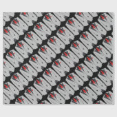 Mannen Gray Suit en rood Stropdas Cadeaupapier (Vlak)