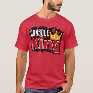 Mannen Great Console King Gamer Statement Gaming V T-shirt
