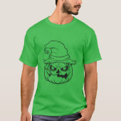 Mannen Green Halloween T-Shirt (Voorkant)
