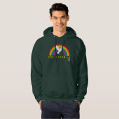Mannen Green Hoodie Rainbow God's Promise w/Dove (Voorkant volledig)