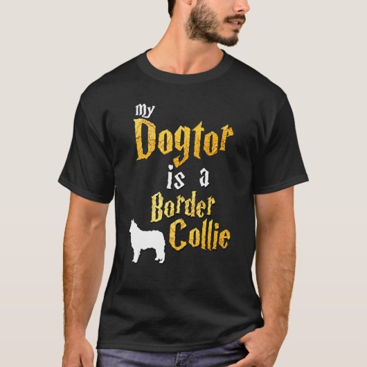 Mannen grens Collie T-shirt (Voorkant)