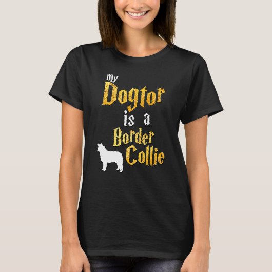 Mannen grens Collie T-shirt (Voorkant)